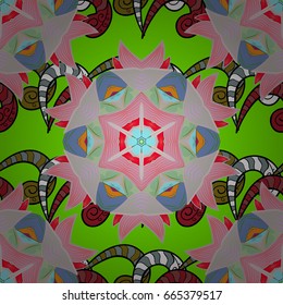 Vector illustration. Background. Colored mandalas element.