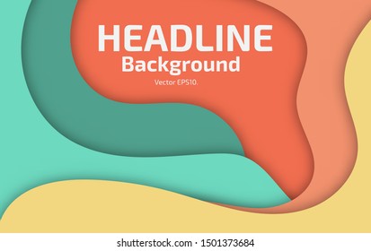 Vector illustration background Colorful abstract Curve and gradient Headline design for templates