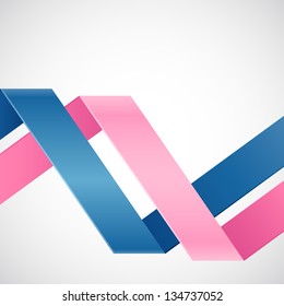 vector illustration of background with colorful origami strip