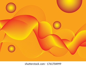 fondo de ilustración vectorial, combinación vectorial de fondo de líneas y círculos, fondo de un vector de planeta
