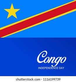 Vector illustration of a Background for Congo Independence Day.