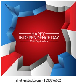 Vector illustration. background Costa Rica national holiday of September 15. Happy Independence Day. designs for posters, backgrounds, cards, banners, stickers, etc
