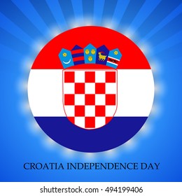 Vector illustration of a Background for Croatia Independence Day.