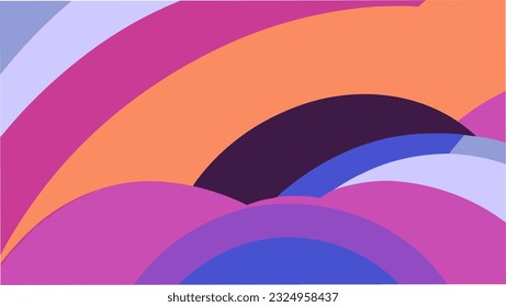 ilustración vectorial fondo líneas curvadas mezcla color púrpura elegante