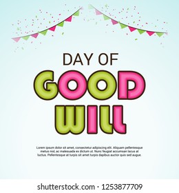 Vector illustration of a Background For Day of Good Will.