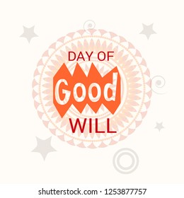 Vector illustration of a Background For Day of Good Will.