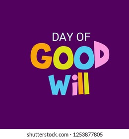 Vector illustration of a Background For Day of Good Will.