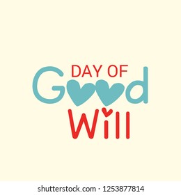 Vector illustration of a Background For Day of Good Will.