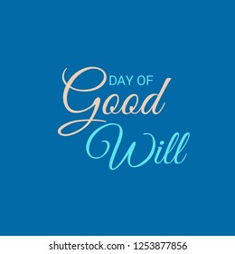 Vector illustration of a Background For Day of Good Will.