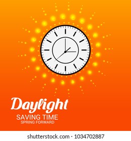  Vector Illustration of a Background for Day Light Saving Time End, remember to Fall Back.