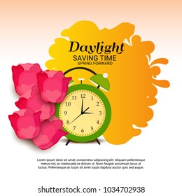  Vector Illustration of a Background for Day Light Saving Time End, remember to Fall Back.