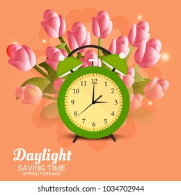  Vector Illustration of a Background for Day Light Saving Time End, remember to Fall Back.
