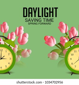  Vector Illustration of a Background for Day Light Saving Time End, remember to Fall Back.