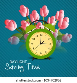  Vector Illustration of a Background for Day Light Saving Time End, remember to Fall Back.