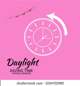  Vector Illustration of a Background for Day Light Saving Time End, remember to Fall Back.