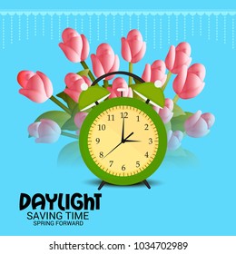  Vector Illustration of a Background for Day Light Saving Time End, remember to Fall Back.