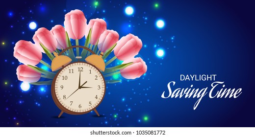 Vector illustration of a Background for Daylight Saving Time.