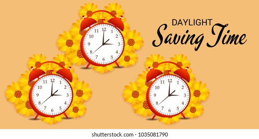 Vector illustration of a Background for Daylight Saving Time.
