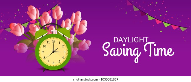 Vector illustration of a Background for Daylight Saving Time.