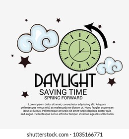 Vector illustration of a Background for Daylight Saving Time.