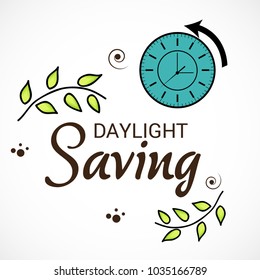 Vector illustration of a Background for Daylight Saving Time.