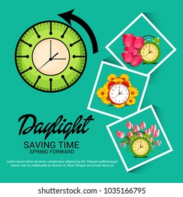Vector illustration of a Background for Daylight Saving Time.
