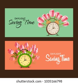 Vector illustration of a Background for Daylight Saving Time.