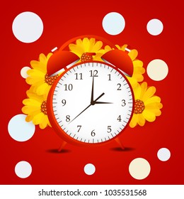 Vector illustration of a Background for Daylight Saving Time.