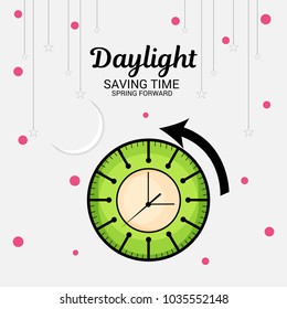 Vector illustration of a Background for Daylight Saving Time.