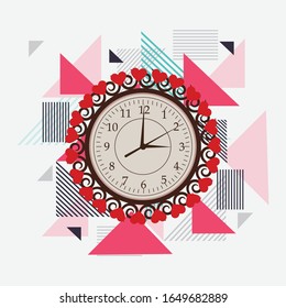 Vector illustration of a Background for Daylight Saving Time Summer Fall Back and Spring Forward.
