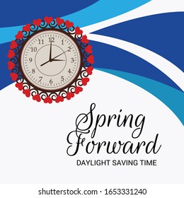 Vector Illustration Background Daylight Saving Time Stock Vector ...