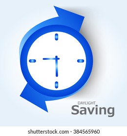 Vector illustration of a background for Daylight Saving.