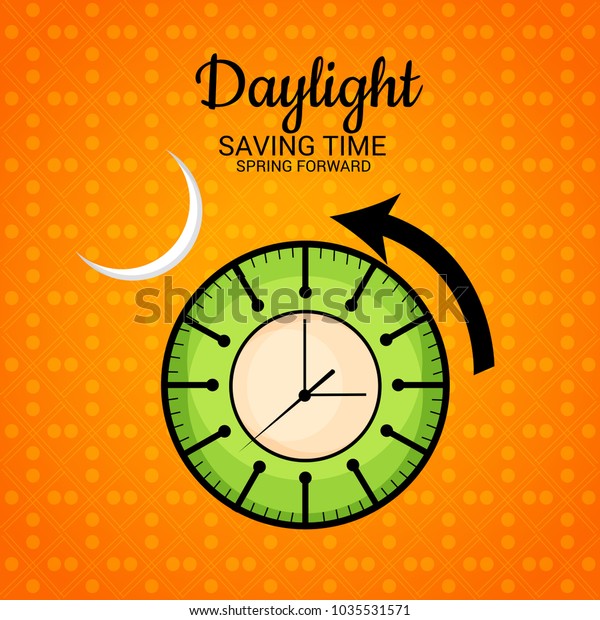 Vector Illustration Background Daylight Saving Time Stock Vector Royalty Free 1035531571