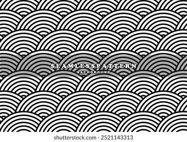 vector illustration of a background decorated with a black and white semi-circular motif which is very unique for your various needs, drawing of a human hand