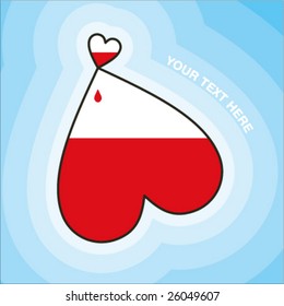Vector illustration background depicting conceptual hearts hourglass composition.