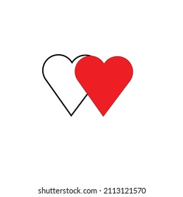  Ilustración vectorial, Diseño de fondo, Corazón, Tarjeta de saludo, Afiche, Día de San Valentín.