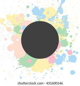 Vector Illustration of a Background Design with Pastel Paint Splashes