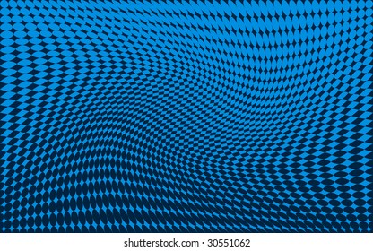 Vector Illustration Background of Dots Distortion Creating Optical Motion Effect