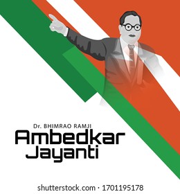 Vector illustration of a Background for Dr Bhimrao Ramji Ambedkar Jayanti on 14 April.