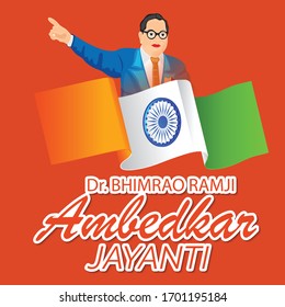 Vector illustration of a Background for Dr Bhimrao Ramji Ambedkar Jayanti on 14 April.