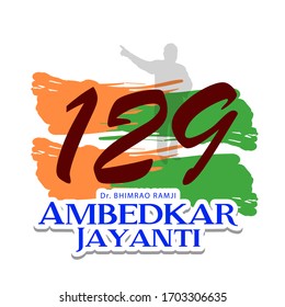 Vector illustration of a Background for Dr Bhimrao Ramji Ambedkar Jayanti on 14 April.
