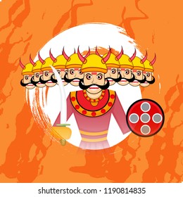 Vector illustration of a Background for Dussehra celebration.