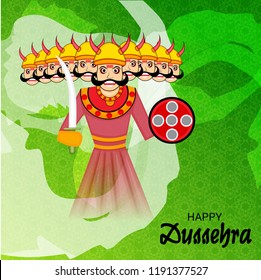 Vector illustration of a Background for Dussehra Celebration.
