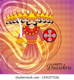 Vector illustration of a Background for Dussehra Celebration.