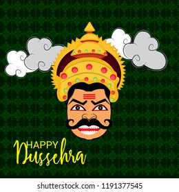 Vector illustration of a Background for Dussehra Celebration.