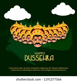 Vector illustration of a Background for Dussehra Celebration.