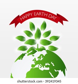 Vector illustration of a background for Earth Day.