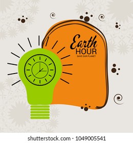 Vector illustration of a Background for Earth Hour.