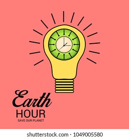 Vector illustration of a Background for Earth Hour.