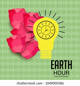Vector illustration of a Background for Earth Hour.